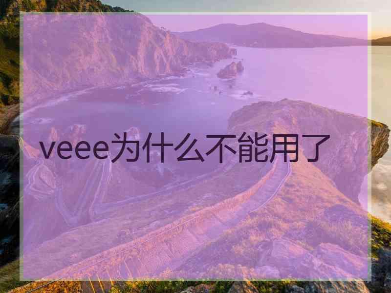 veee为什么不能用了