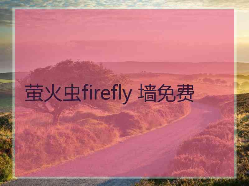 萤火虫firefly 墙免费