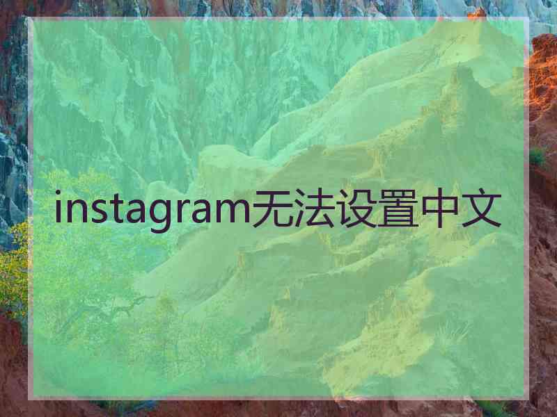 instagram无法设置中文