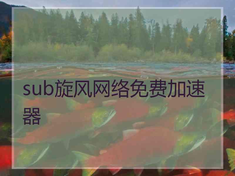 sub旋风网络免费加速器